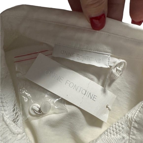 Anne Fontaine Ermine blouse NWT in moon white. Size 36 (equivalent to 0/2) - Picture 7 of 16